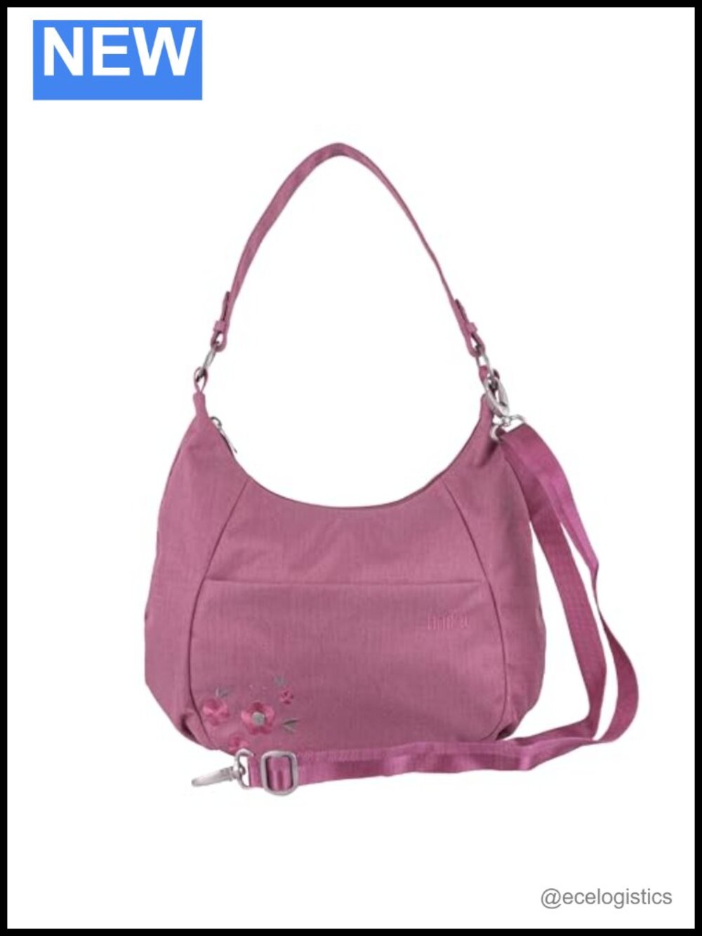 Hobo Bag with Removable Shoulder Strap and Adjustable Crossbody Strap -